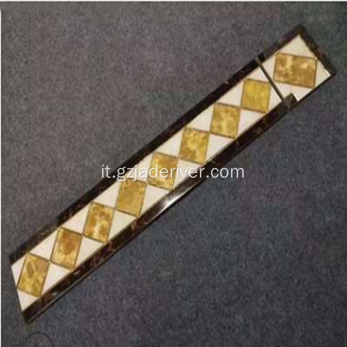 Linea d&#39;angolo in cristallo mattone placcato oro microcristallino